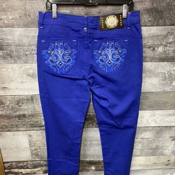 DEREON Blue Bird Wash Sailor Moon Skinny Jeans Size:12 NWT - Picture 2 of 9